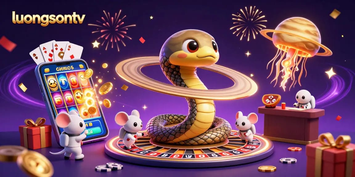 Experience the thrilling gambling world of luongsontv with vibrant characters and exciting gaming elements.