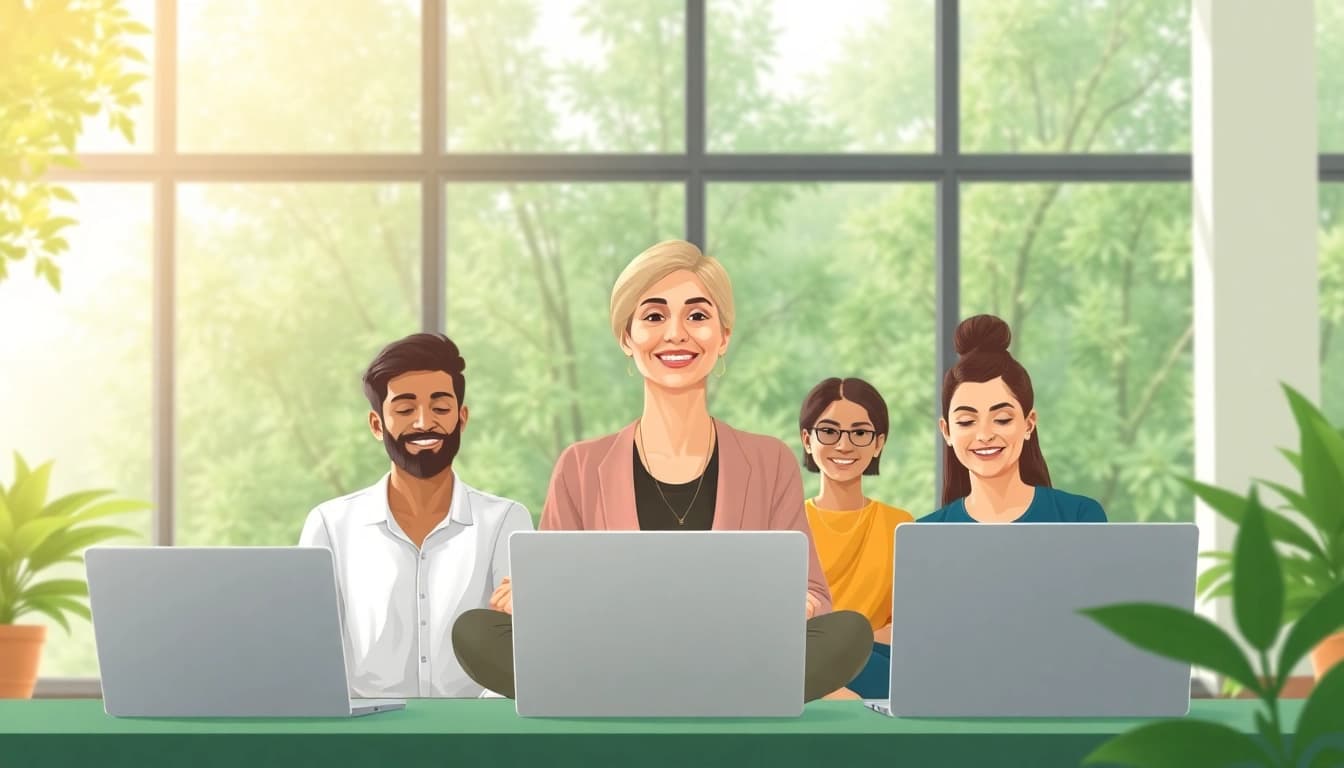 Engaged students participating in Ayurveda online courses, emphasizing interactive learning.