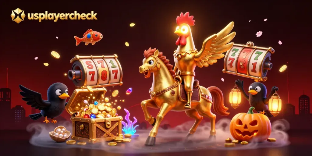 Experience thrilling winnings at usplayercheck with a magical casino adventure featuring golden roosters and radiant treasures.