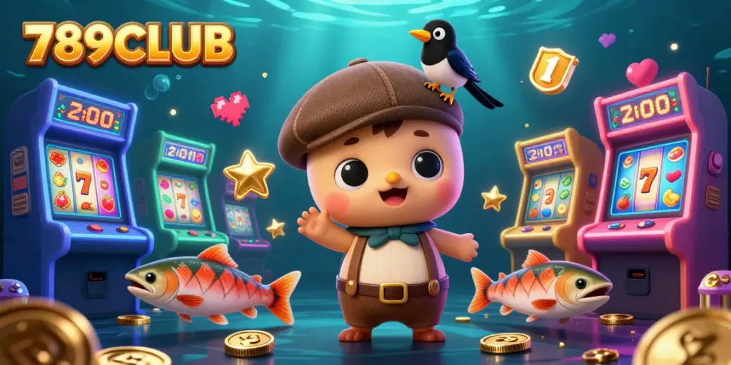 Engage with the 789CLUB adventure featuring animated casino elements and fun characters.