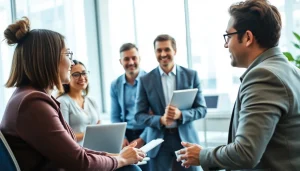 Enhancing coaching leadership skills through engaging sessions in a modern office setting.