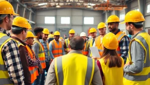 Engaged participants in construction safety training showcasing effective hands-on learning.
