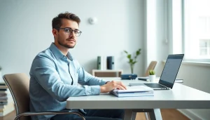 Hire someone to take LSAT for you with a student focused on test materials in a bright study.