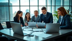 Quickplus Business Consultants collaborating in a bright modern office setting
