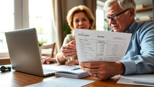 Understanding social security options for retirement with engaged elderly couple.