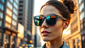 Enhance your style with designer shades that reflect urban aesthetics and modern elegance.
